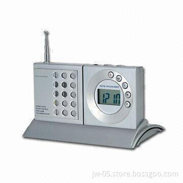 Digital Clock with Earphones and FM Auto Scan Radio